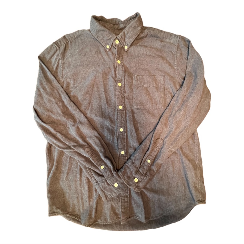 American Eagle - Mens Button Down Shirt - Blue - Large